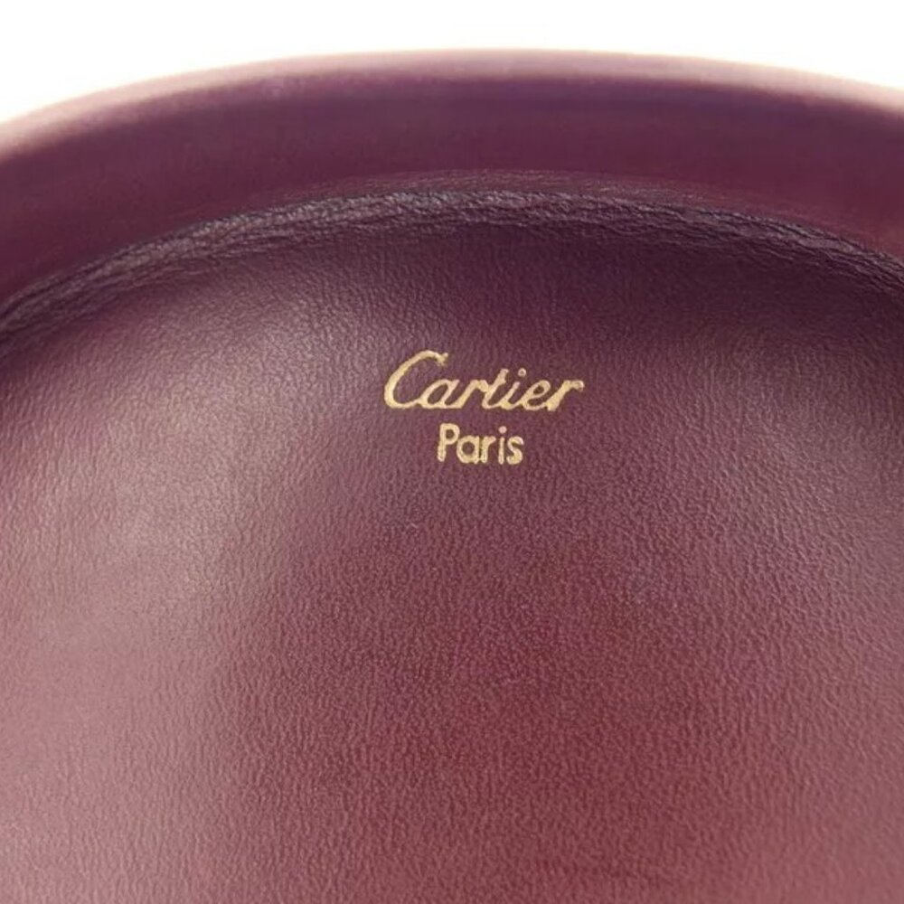 Cartier Coin Case Mastline Bordeaux Leather Authentic Used - Picture 8 of 9